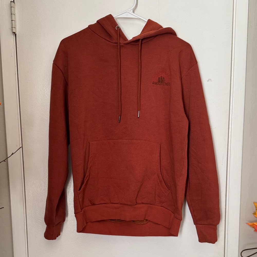 Denim & Flower Brick Red Hoodie